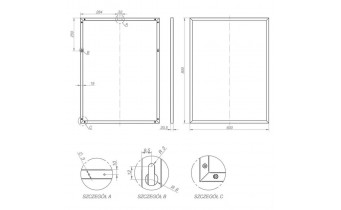 Дзеркало у ванну Elita Rama 60/80 Black 19 мм, 60x80x2 см (167581)
