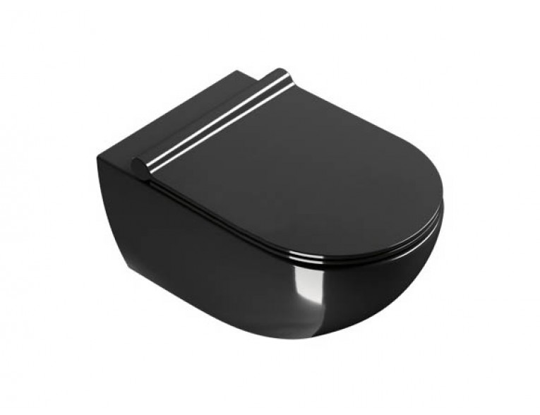 Підвісний унітаз Catalano Colori Sfera 54 NewFlush чорний глянцевий (1VSF54RNE)