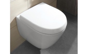 Підвісний унітаз овальний Villeroy&Boch Subway 2.0, безобідковий, 48x35,5 см White Alpin (5606R001)