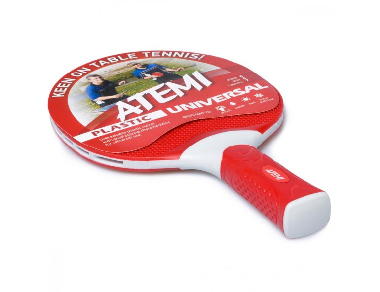 Ракетка для настільного тенісу Atemi Plastic Universal, червона (Atemi Plastic Universal red)
