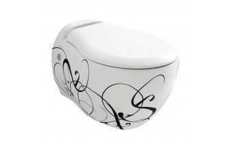 Підвісний унітаз ArtCeram Blend, black lettering (BLV0010103)