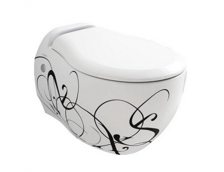 Підвісний унітаз ArtCeram Blend, black lettering (BLV0010103)