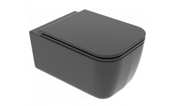 Підвісний унітаз GSG BRIO 52,5 см Smart Clean matt Black (BRWCSO003)