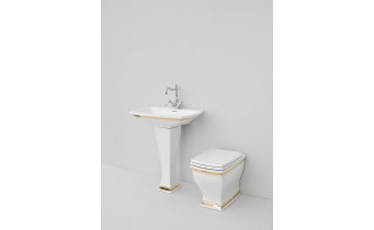 Підлоговий унітаз ArtCeram Blues, gold stripes (BUV0020111)
