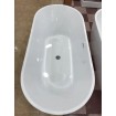 Окремостояча акрилова ванна Dusel DA 103 ASTI BLACK 170x80 см, чорно-біла, з сифоном click/clack (DU103-BL)