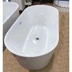 Окремостояча акрилова ванна Dusel DA 103 ASTI BLACK 170x80 см, чорно-біла, з сифоном click/clack (DU103-BL)