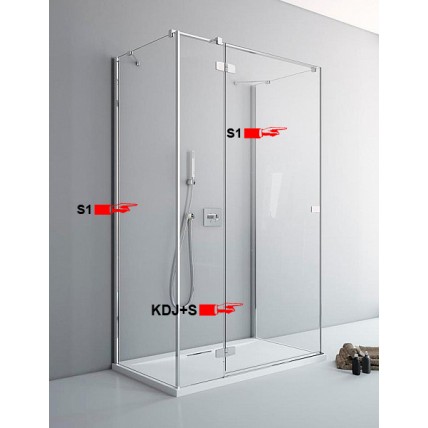 Двері для П-подібної душової кабіни Radaway Fuenta New KDJ+S S 90 ліві (384020-01-01L)