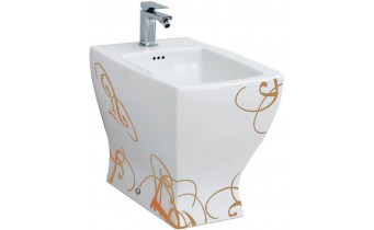 Підлогове біде ArtCeram Jazz, gold lettering (JZB0020106)