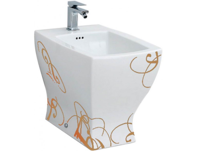 Підлогове біде ArtCeram Jazz, gold lettering (JZB0020106)