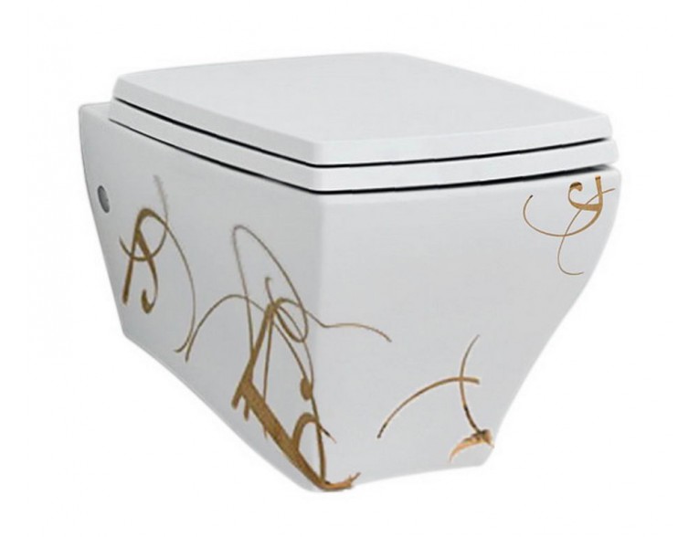 Підвісний унітаз ArtCeram Jazz, gold lettering (JZV0010106)