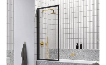 Душова шторка для ванни поворотна Excellent Fabrika 73x145, односекційна, чорний матовий (KAEX.4030.730.LP) Душова шторка для ванни поворотна Excellent Fabrika 73x145, односекційна, чорний матовий (KAEX.4030.730.LP)