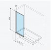 Душова шторка для ванни поворотна Excellent Fabrika 73x145, односекційна, чорний матовий (KAEX.4030.730.LP) Душова шторка для ванни поворотна Excellent Fabrika 73x145, односекційна, чорний матовий (KAEX.4030.730.LP)