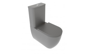 Унітаз моноблок GSG LIKE 69 см Smart Clean matt Cement (LKMBL020)