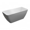 Окремостояча ванна Omnires Parma M+ 159x71 см, сіро-біла глянцева (PARMAWWBSP)