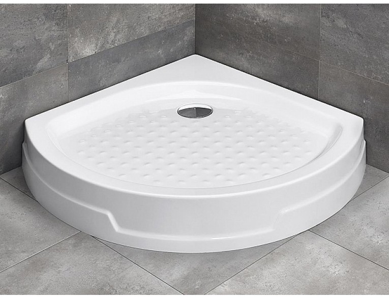 Душовий піддон напівкруглий кутовий Radaway Rodos B 90x90x16 см, білий (4D99155-03)