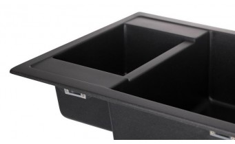 Кухонна мийка Granado Samora 579x488 мм, black shine (0901)