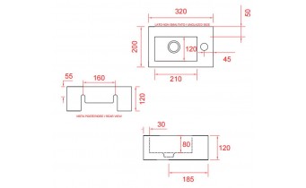 Підвісний умивальник ArtCeram Fuori box 20, white (TFL0310100)