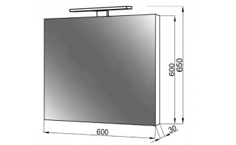 Квадратне дзеркало у ванну UWiS Lite 60х60x3 см, з підсвіткою