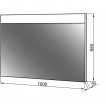 Прямокутне дзеркало з LED підсвіткою у ванну UWiS Valencia Z-100, 100х65x3 см Прямокутне дзеркало з LED підсвіткою у ванну UWiS Valencia Z-100, 100х65x3 см