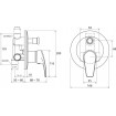Змішувач прихованого монтажу з перемикачем Ravak Neo NO 061.00 (X070020)