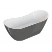 Окремостояча ванна Polimat ABI 180x80, графітова + ніжки (00404)