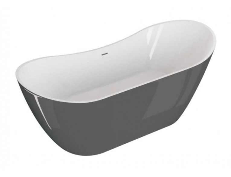Окремостояча ванна Polimat ABI 180x80, графітова + ніжки (00404)