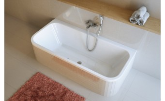 Ванна акрилова, півкругла з двох сторін Excellent Arana 180x85 см, пристінна (WAEX.ARA18WH)