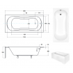 Ванна акрилова з ручками Besco Aria Plus 130x70, пряма + 2 ручки Standard (WAA-130-PU) Ванна акрилова з ручками Besco Aria Plus 130x70, пряма + 2 ручки Standard (WAA-130-PU)