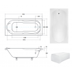 Ванна акрилова Besco Bona 180x80, пряма (WAB-180-PK)
