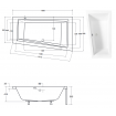 Ванна акрилова Besco Intima 150x85 L, асиметрична (WAIT-150-NL) Ванна акрилова Besco Intima 150x85 L, асиметрична (WAIT-150-NL)