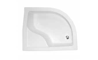 Душовий піддон глибокий акриловий, асиметричний Besco Maxi 120x85 см, R (BAM-120-NP)