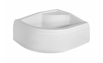 Душовий піддон глибокий акриловий, асиметричний Besco Maxi 120x85 см, R (BAM-120-NP)
