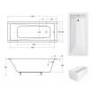 Ванна акрилова Besco Modern Slim 150x70, пряма, торець бортика 15 мм (WAM-150-SL) Ванна акрилова Besco Modern Slim 150x70, пряма, торець бортика 15 мм (WAM-150-SL)