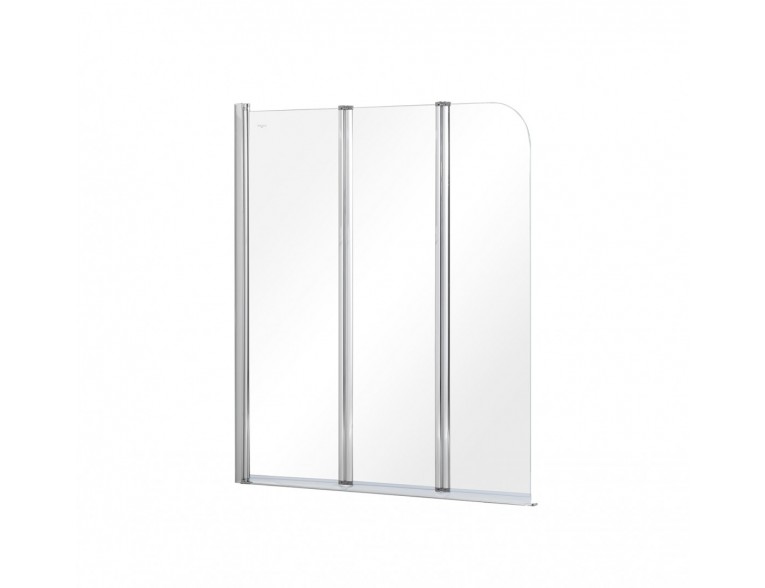 Душова шторка на ванну Besco Prime III 1200x1400 мм, на 3 секції, прозоре скло (PNP-3S)