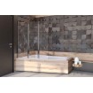 Душова шторка на ванну Besco Prime III 1200x1400 мм, на 3 секції, прозоре скло (PNP-3S)
