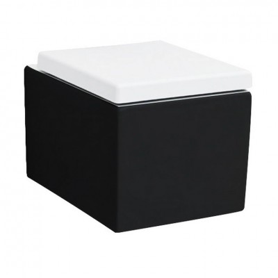 Підвісний унітаз ArtCeram Block, black white (BKV0010150) Підвісний унітаз ArtCeram Block, black white (BKV0010150)