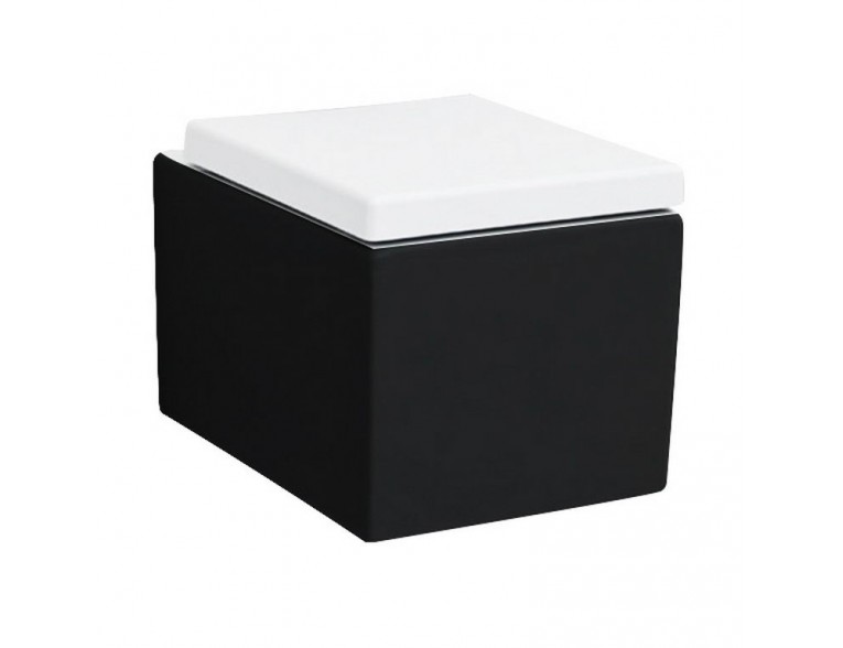 Підвісний унітаз ArtCeram Block, black white (BKV0010150)