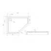 Душовий піддон NEW TRENDY NEW AZURA L 100x80x15 см (B-0416) Душовий піддон NEW TRENDY NEW AZURA L 100x80x15 см (B-0416)
