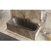 Ванна акрилова пряма Excellent Oceana Slim 180x80 см, Сіра матова / Matt Grey, під забудову, пєдестал, бортик 18 мм