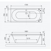 Ванна акрилова пряма Excellent Oceana Slim 180x80 см, Сіра матова / Matt Grey, під забудову, пєдестал, бортик 18 мм Ванна акрилова пряма Excellent Oceana Slim 180x80 см, Сіра матова / Matt Grey, під забудову, пєдестал, бортик 18 мм