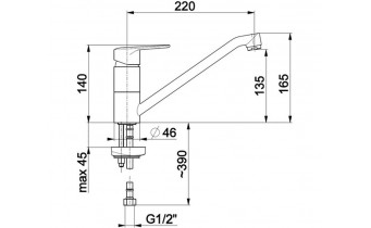 Змішувач для мийки Armatura German (4513-914-00)
