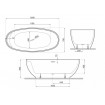 Окремостояча ванна Polimat KIVI 165x75, сіра + ніжки (00475) Окремостояча ванна Polimat KIVI 165x75, сіра + ніжки (00475)