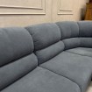 Кутовий розкладний диван ВІКОМеблі Наполі / Napoli, кут Г, графітовий (Viko-Napoli2)