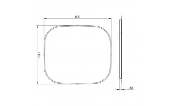 Дзеркало з LED підсвіткою у ванну Elita Sharon 80/70 Gold, 80x70x3 см (168120)