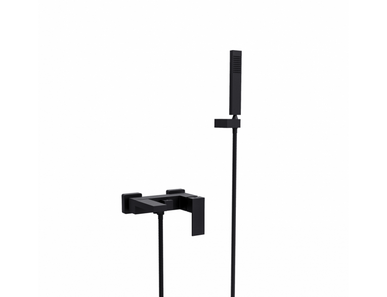 Змішувач для ванни та душу Besco Modern / Varium, чорний матовий (BW-MVS-CZ)