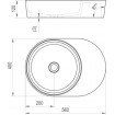 Умивальник на стільницю Ravak Moon 2S (XJN01300003)