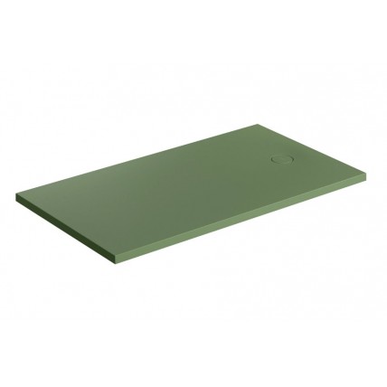 Душовий піддон, камяний Omnires Aquarock M+ 90x140 см, антиковзкий, прямокутний, Оливковий-зелений матовий