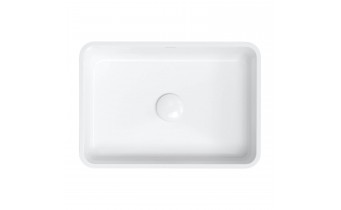 Умивальник на стільницю Omnires Parma M+ 50x35 см, сіро-білий глянцевий (PARMAUNBSP)
