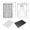 Душовий піддон конгломерат SMC, прямокутний Besco Vexo Black UltraSlim 140x90x2,6 см, Чорний матовий, із структорованою поверхнею Душовий піддон конгломерат SMC, прямокутний Besco Vexo Black UltraSlim 140x90x2,6 см, Чорний матовий, із структорованою поверхнею