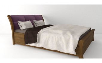 Двоспальне ліжко WoodSoft Ravenna / Равенна 140x200, Ясень (Ravenna140200JAS)